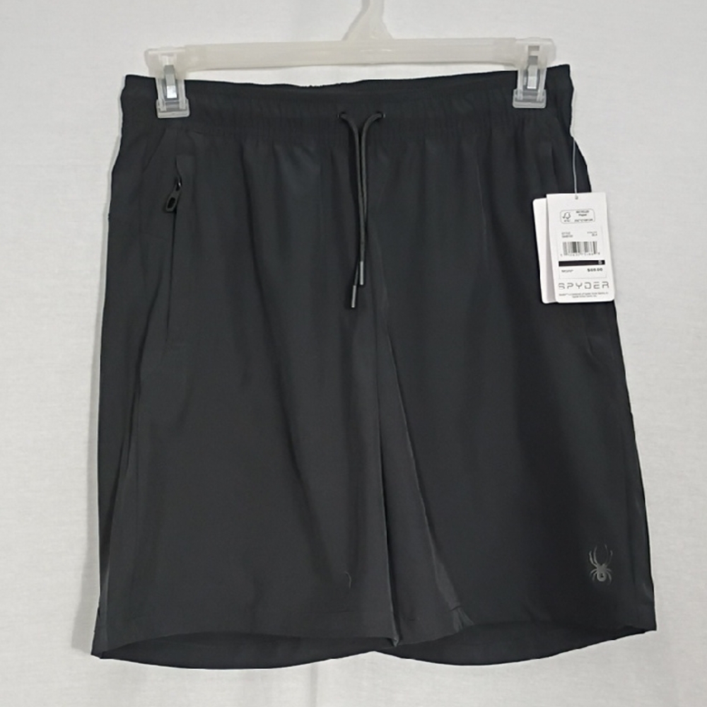 NWT Spyder Men's Black Stretch Woven Shorts Mens Size Small Workout Athleisure